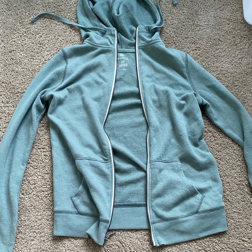 Women’s XS dark green SO zip up hoodie